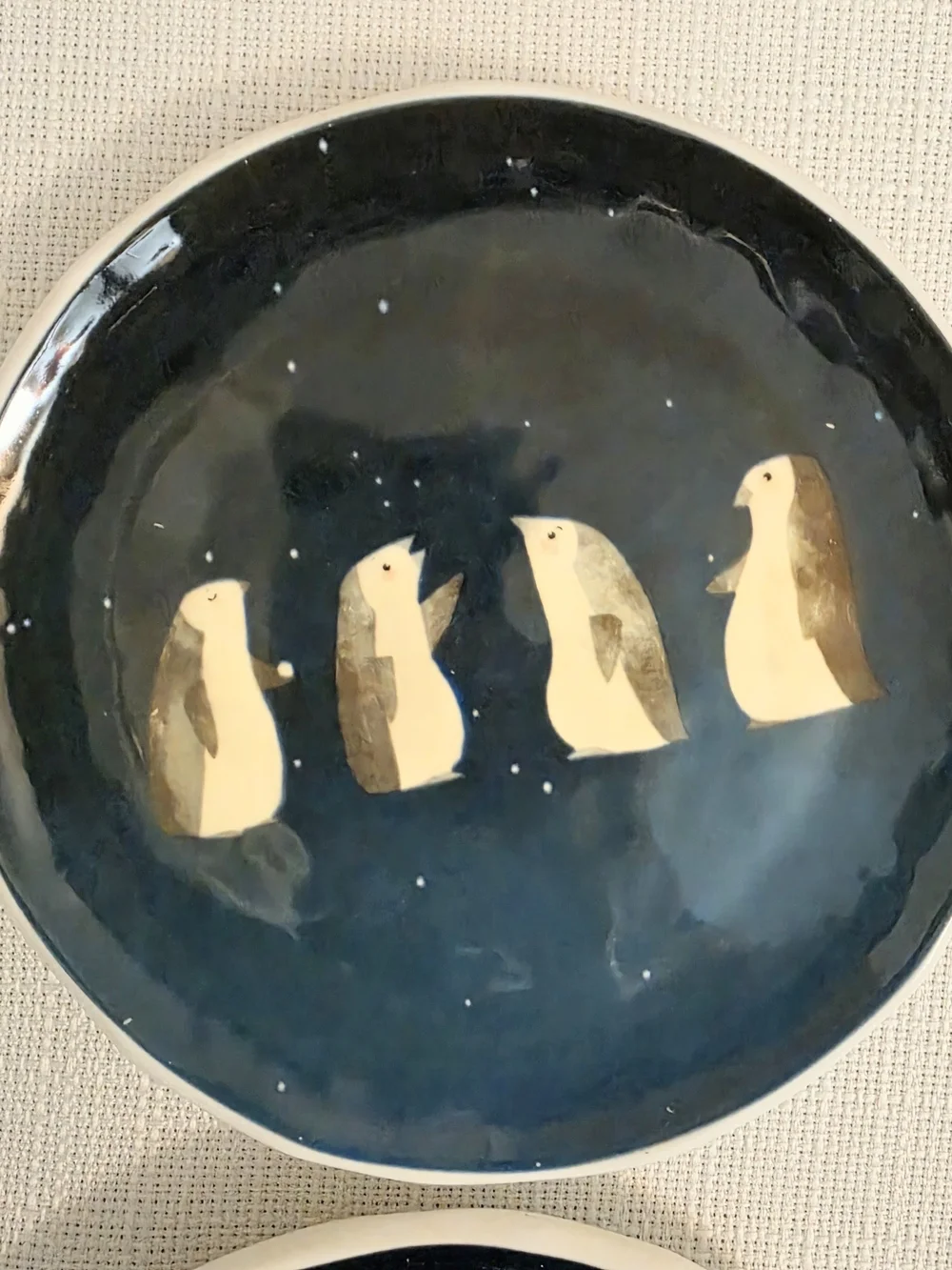 Winter Appetizer Plates Wall Decor Fox Penguin Bear Reindeer Cocktail